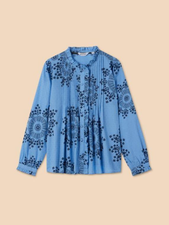 An image of the White Stuff Fia Frill Neck Top