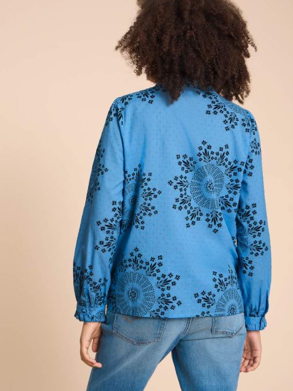 An image of the White Stuff Fia Frill Neck Top