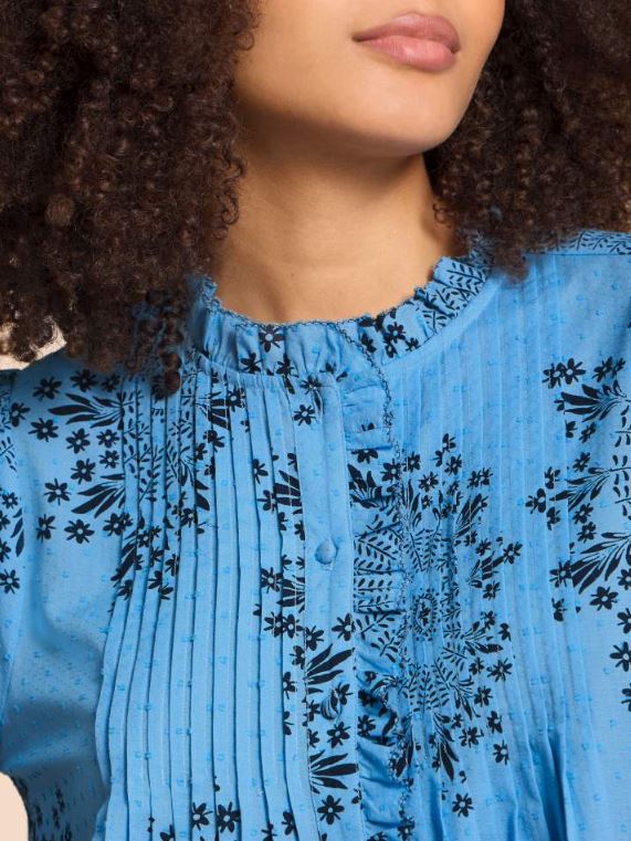 An image of the White Stuff Fia Frill Neck Top