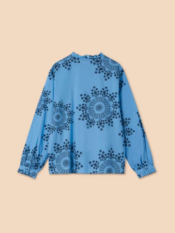 An image of the White Stuff Fia Frill Neck Top
