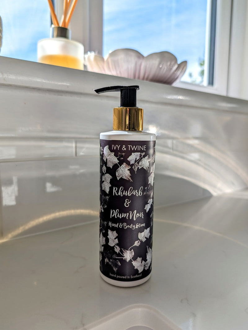 An image of the Ivy & Twine Rhubarb And Plum Noir Hand And Body Lotion