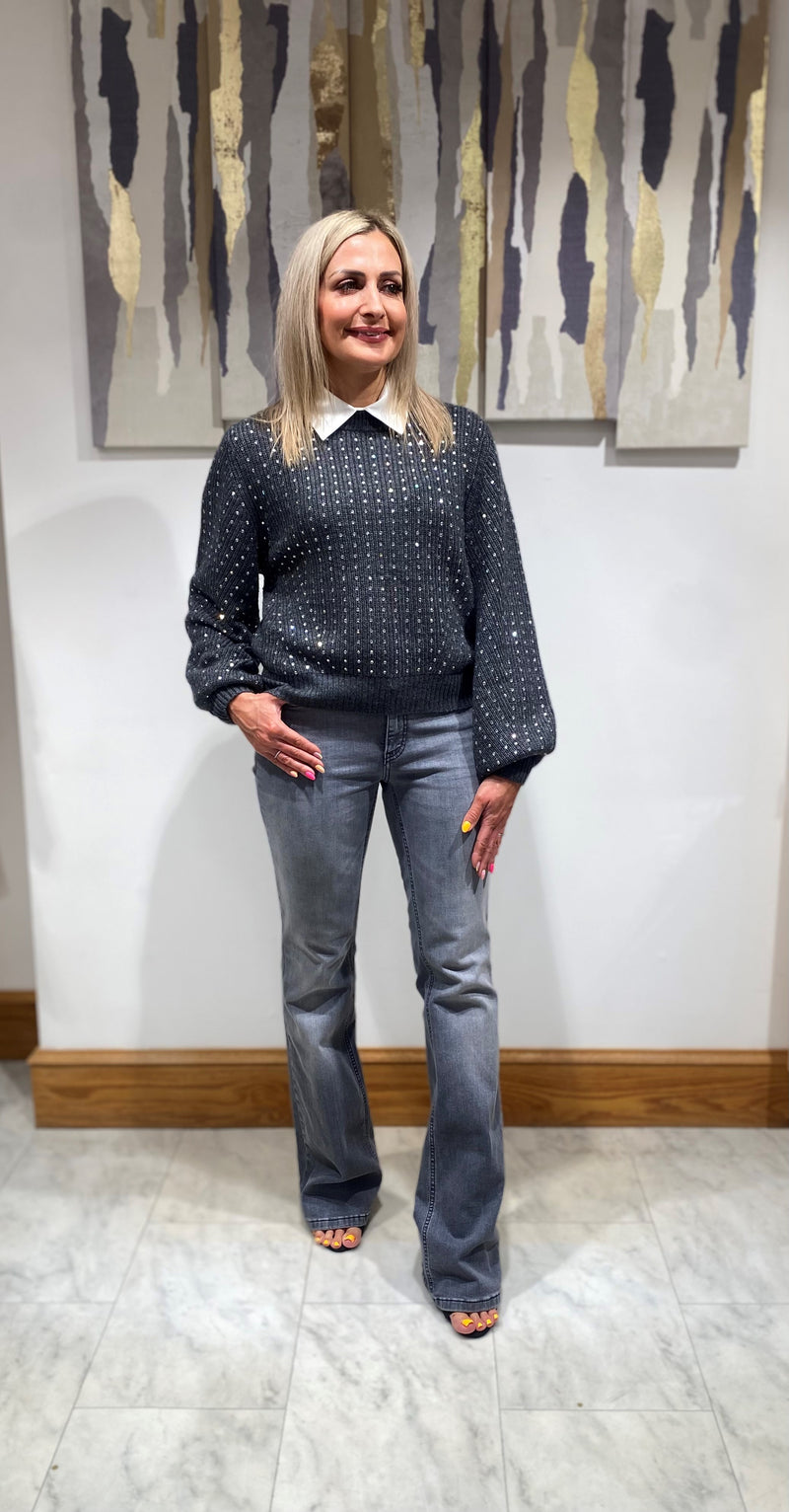 An image of the Marella Bootcut Denim Trousers