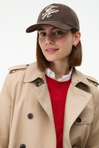 Embroidered Cord Cap