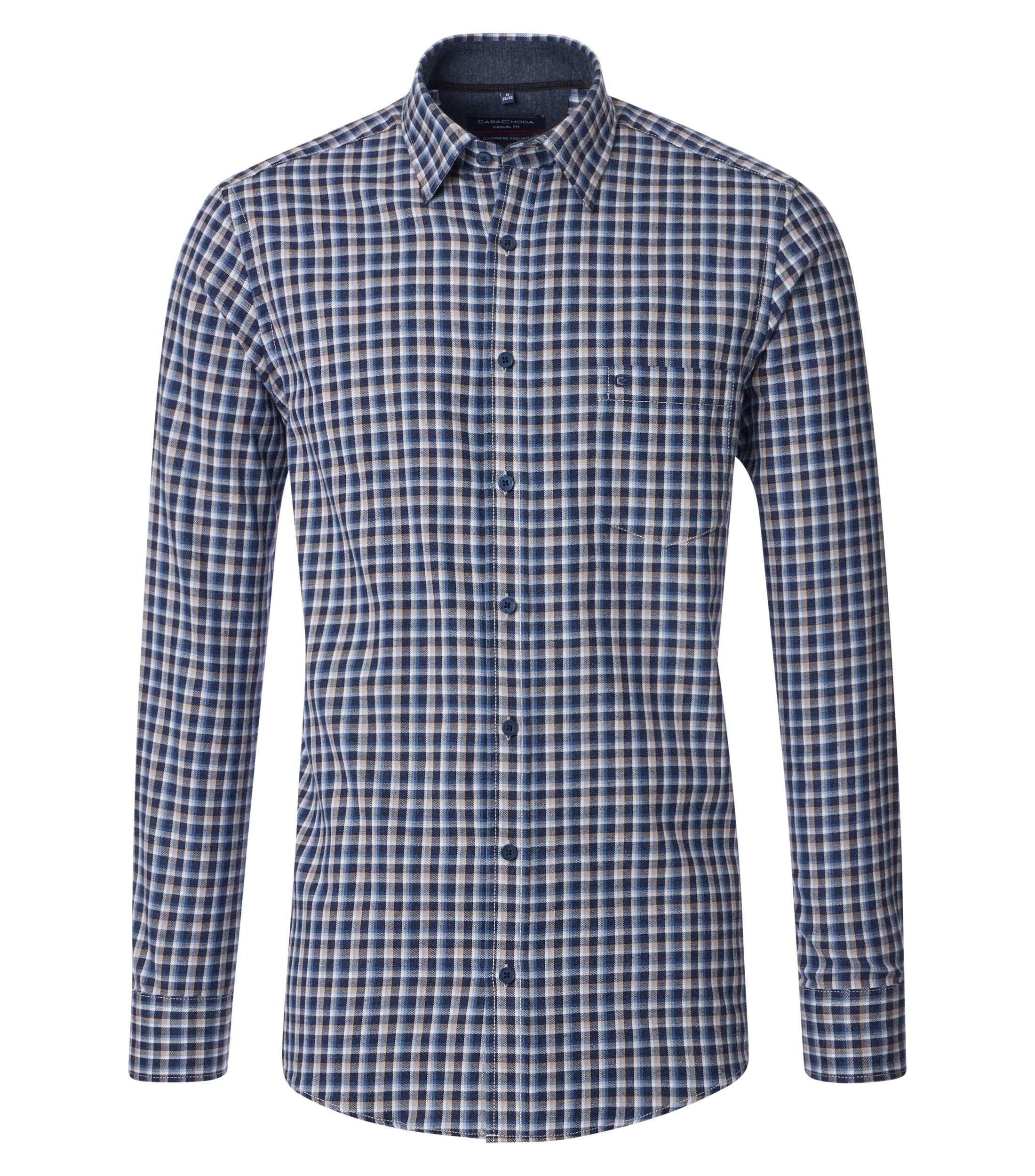 An image of the Casa Moda Kent Casual Fit Long Sleeve Check Shirt