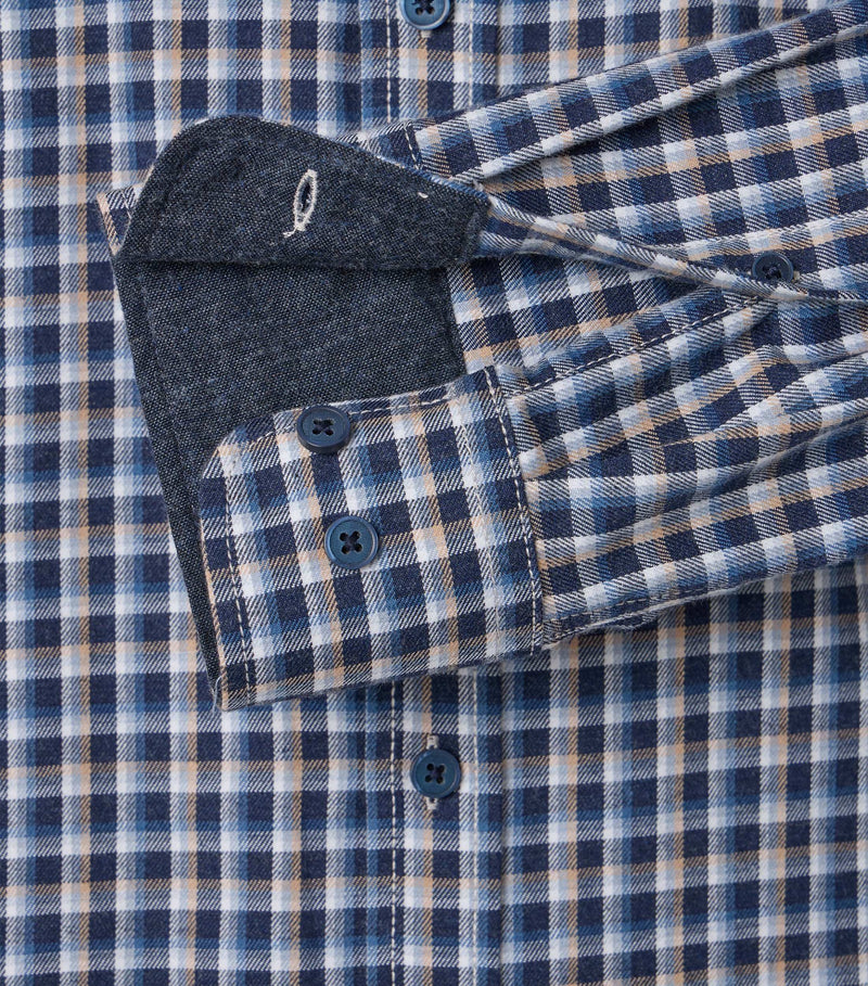 An image of the Casa Moda Kent Casual Fit Long Sleeve Check Shirt