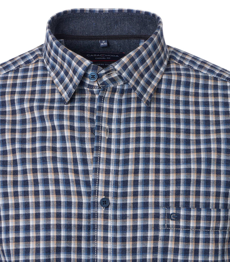 An image of the Casa Moda Kent Casual Fit Long Sleeve Check Shirt