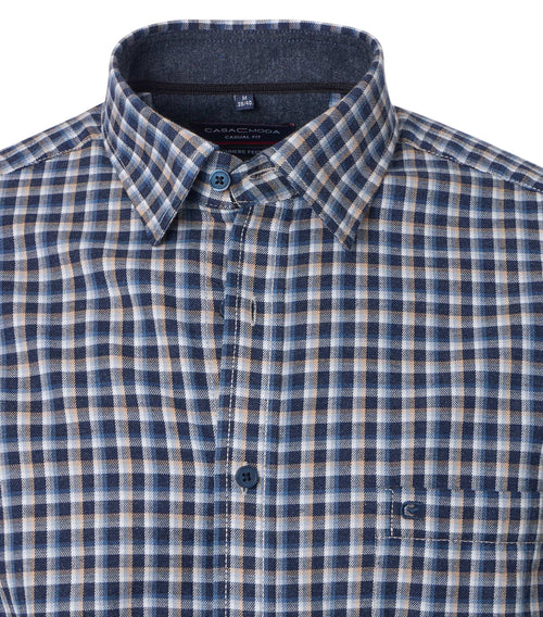 An image of the Casa Moda Kent Casual Fit Long Sleeve Check Shirt