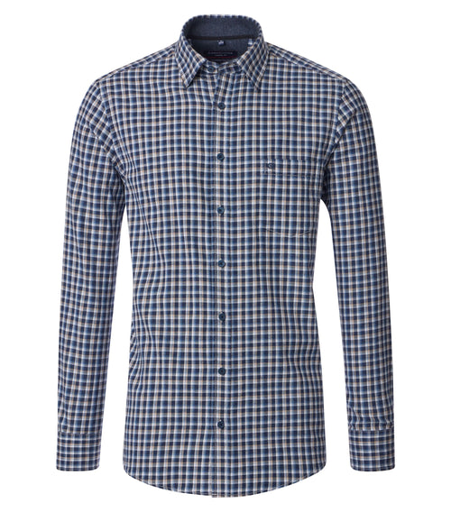 An image of the Casa Moda Kent Casual Fit Long Sleeve Check Shirt