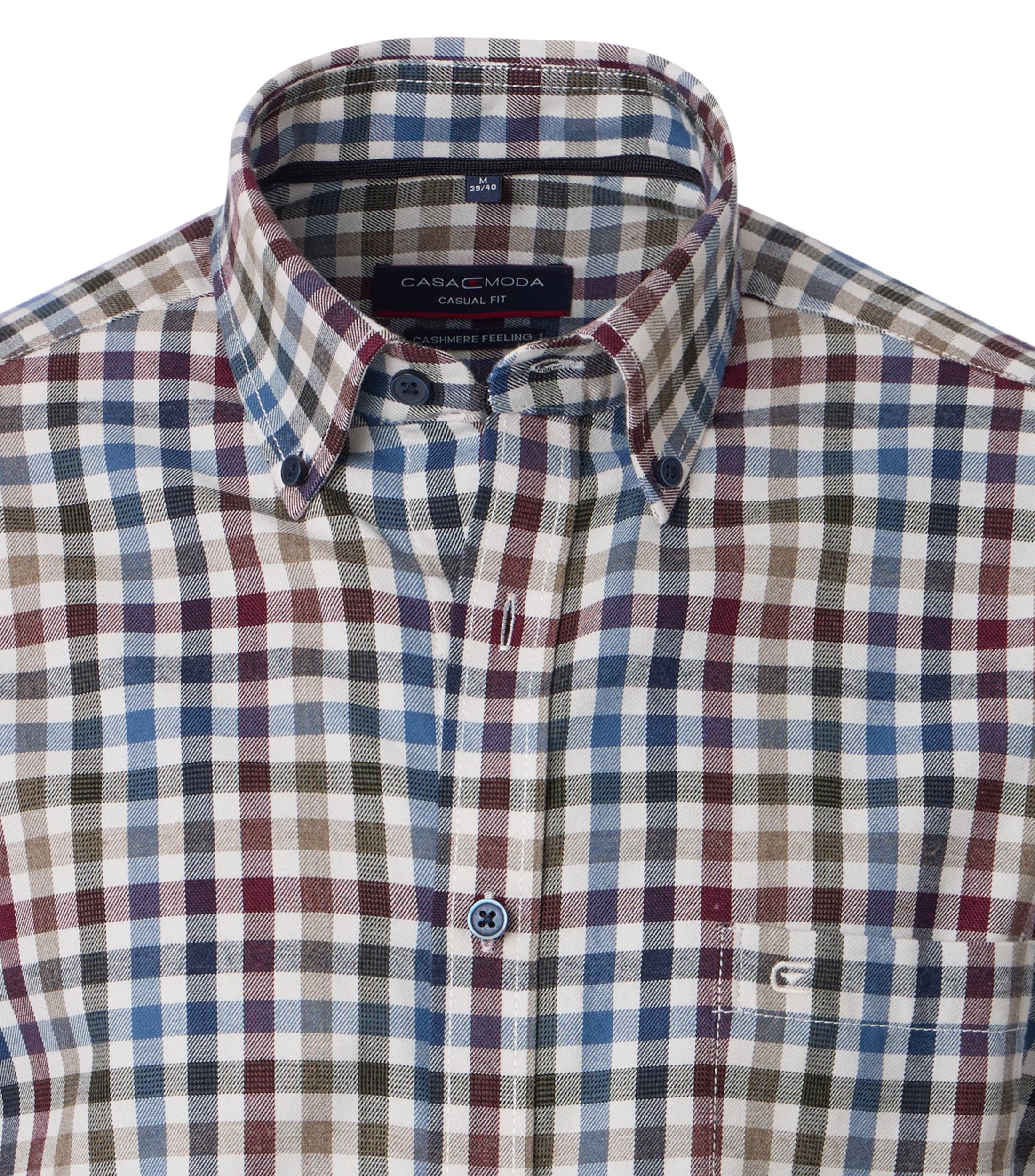 An image of the Casa Moda Casual Fit Long Sleeve Check Shirt