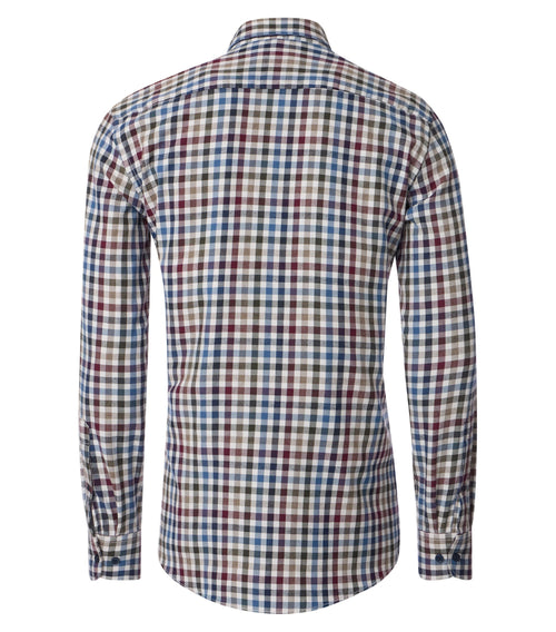 An image of the Casa Moda Casual Fit Long Sleeve Check Shirt