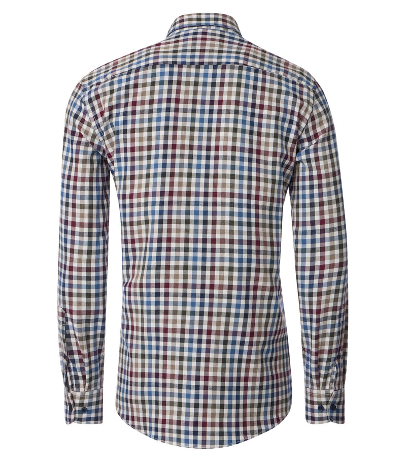 An image of the Casa Moda Casual Fit Long Sleeve Check Shirt