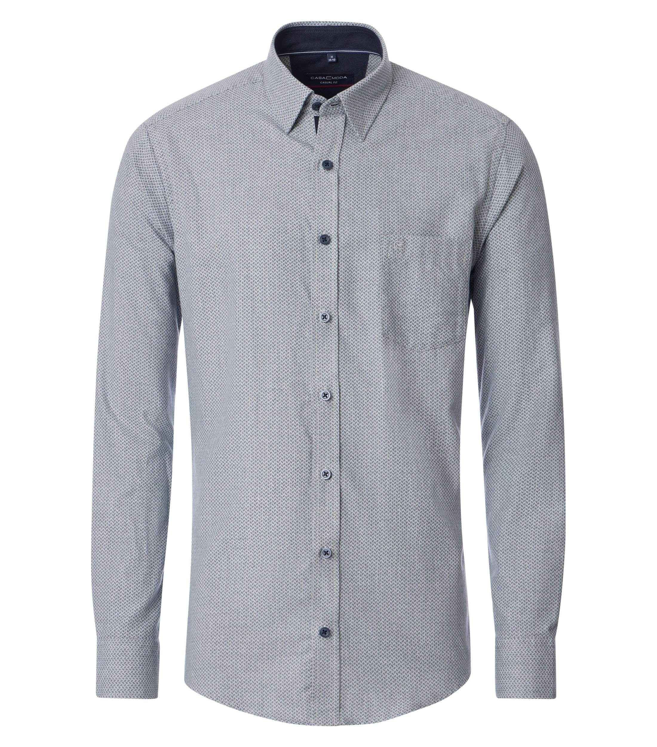An image of the Casa Moda Kent Casual Fit Long Sleeve Print Shirt