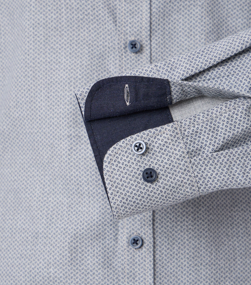 An image of the Casa Moda Kent Casual Fit Long Sleeve Print Shirt