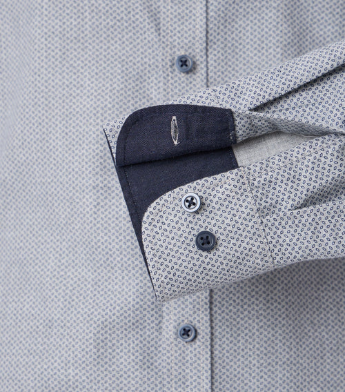 An image of the Casa Moda Kent Casual Fit Long Sleeve Print Shirt
