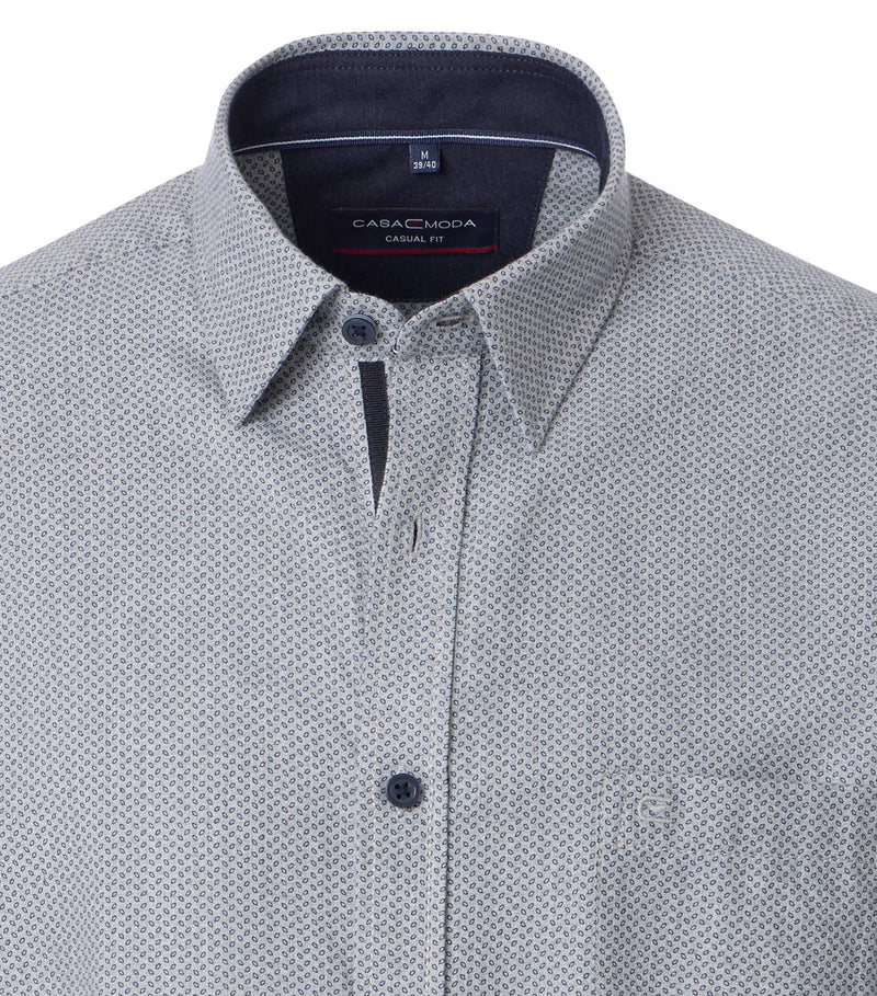An image of the Casa Moda Kent Casual Fit Long Sleeve Print Shirt