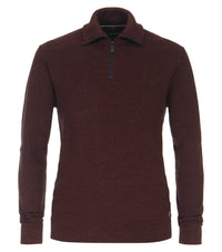 An image of the Casa Moda Patterned 1/2 Zip Pullover