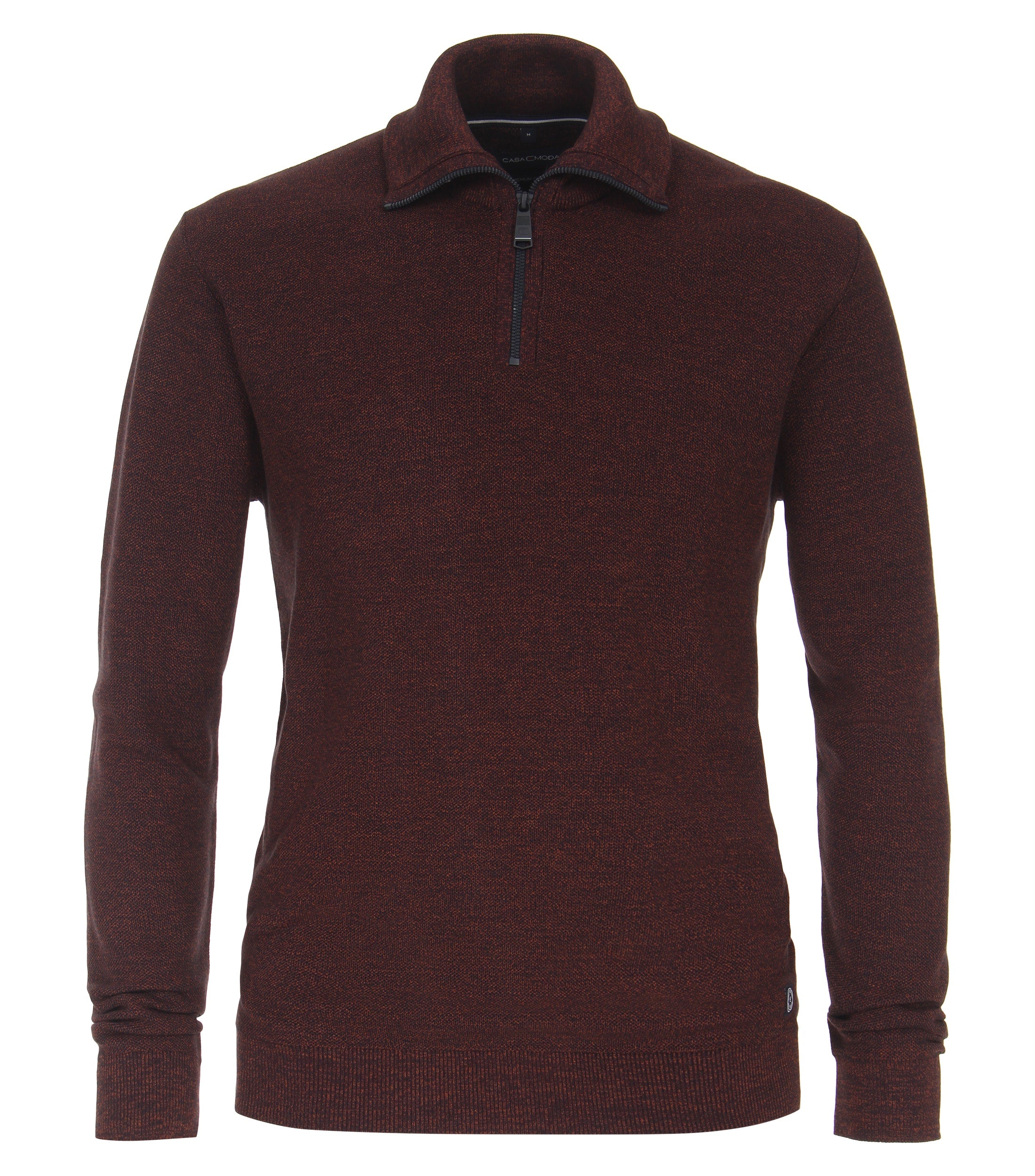 An image of the Casa Moda Patterned 1/2 Zip Pullover