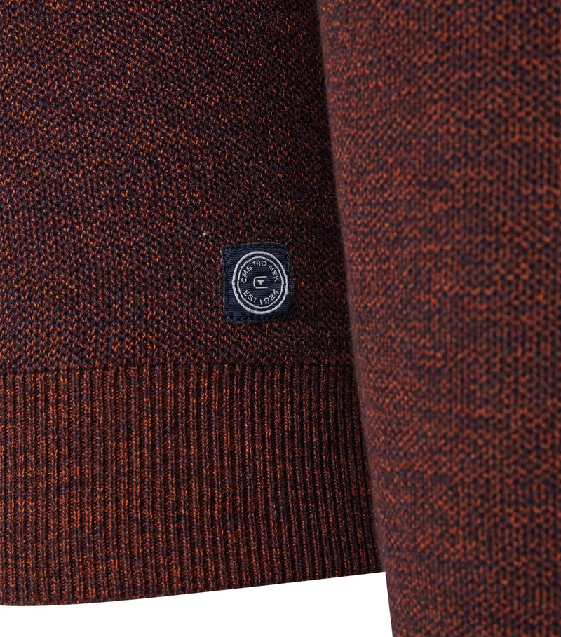 An image of the Casa Moda Patterned 1/2 Zip Pullover