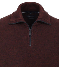 An image of the Casa Moda Patterned 1/2 Zip Pullover