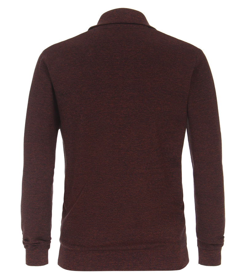 An image of the Casa Moda Patterned 1/2 Zip Pullover