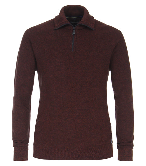 An image of the Casa Moda Patterned 1/2 Zip Pullover