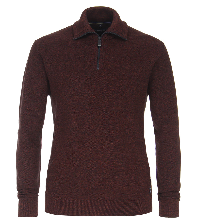 An image of the Casa Moda Patterned 1/2 Zip Pullover