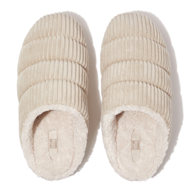 An image of the Fitflop Chrissie Fleece Lined Corduroy Slipper