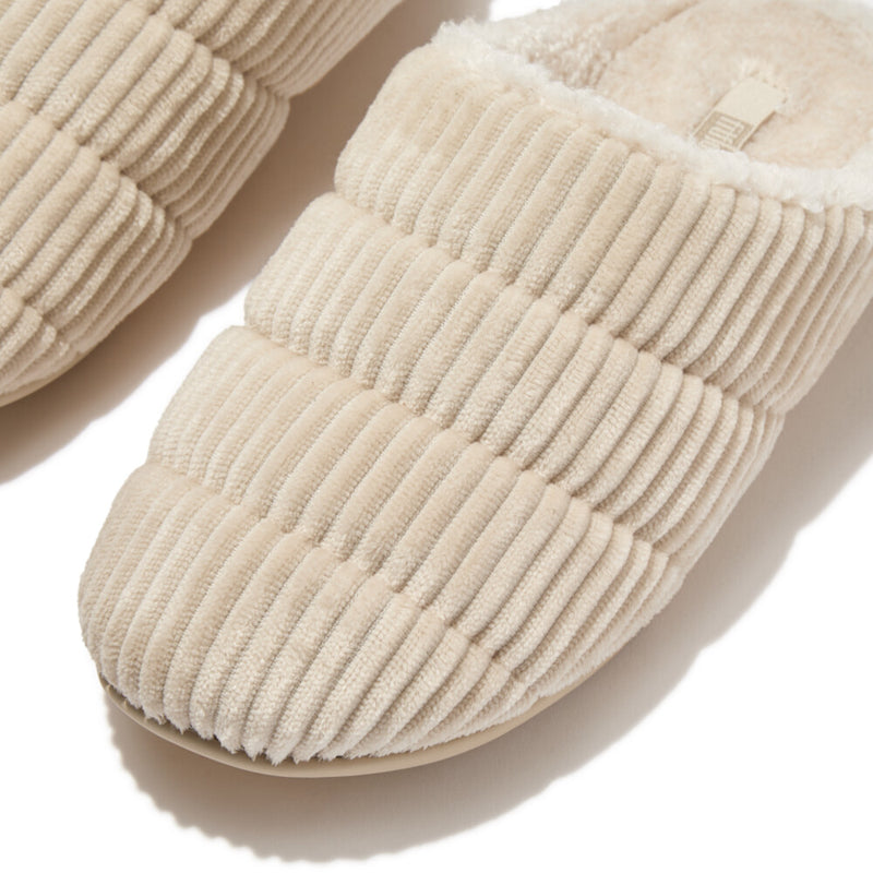An image of the Fitflop Chrissie Fleece Lined Corduroy Slipper