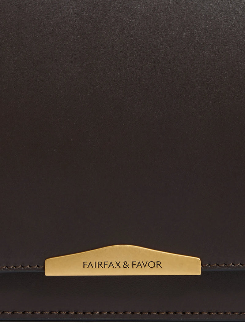 An image of the Fairfax & Favor Fairfax & Favor Rye Cross Body Bag Mahogany Leather