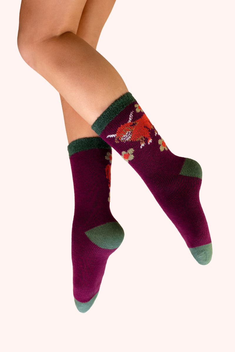 Highland Cow Cosy Socks