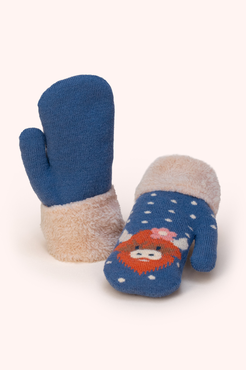 Kids Highland Cow Mittens