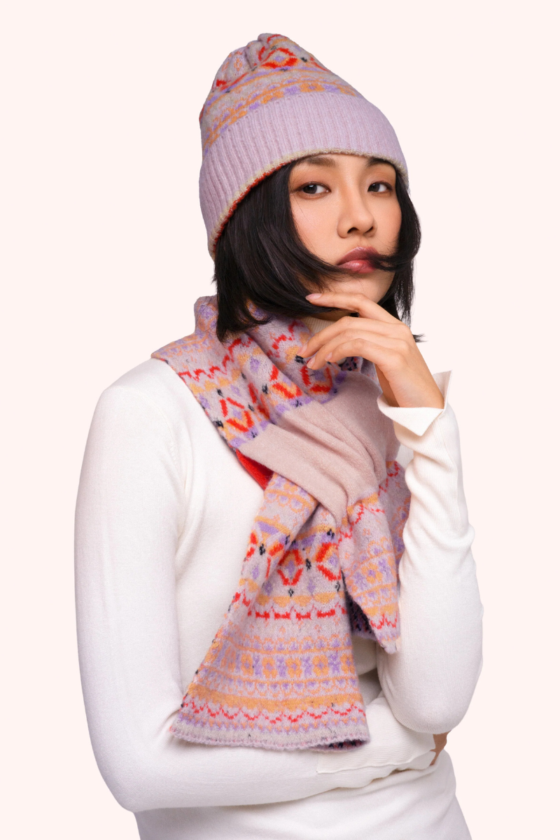 Fair Isle Scarf - Cream