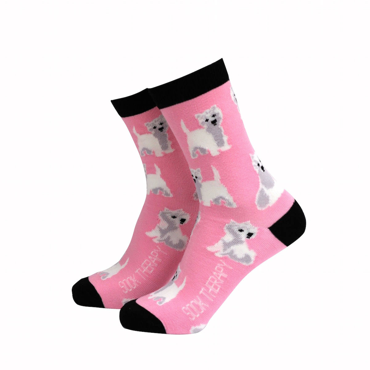 An image of the Smiling Faces Westie - Bamboo Socks