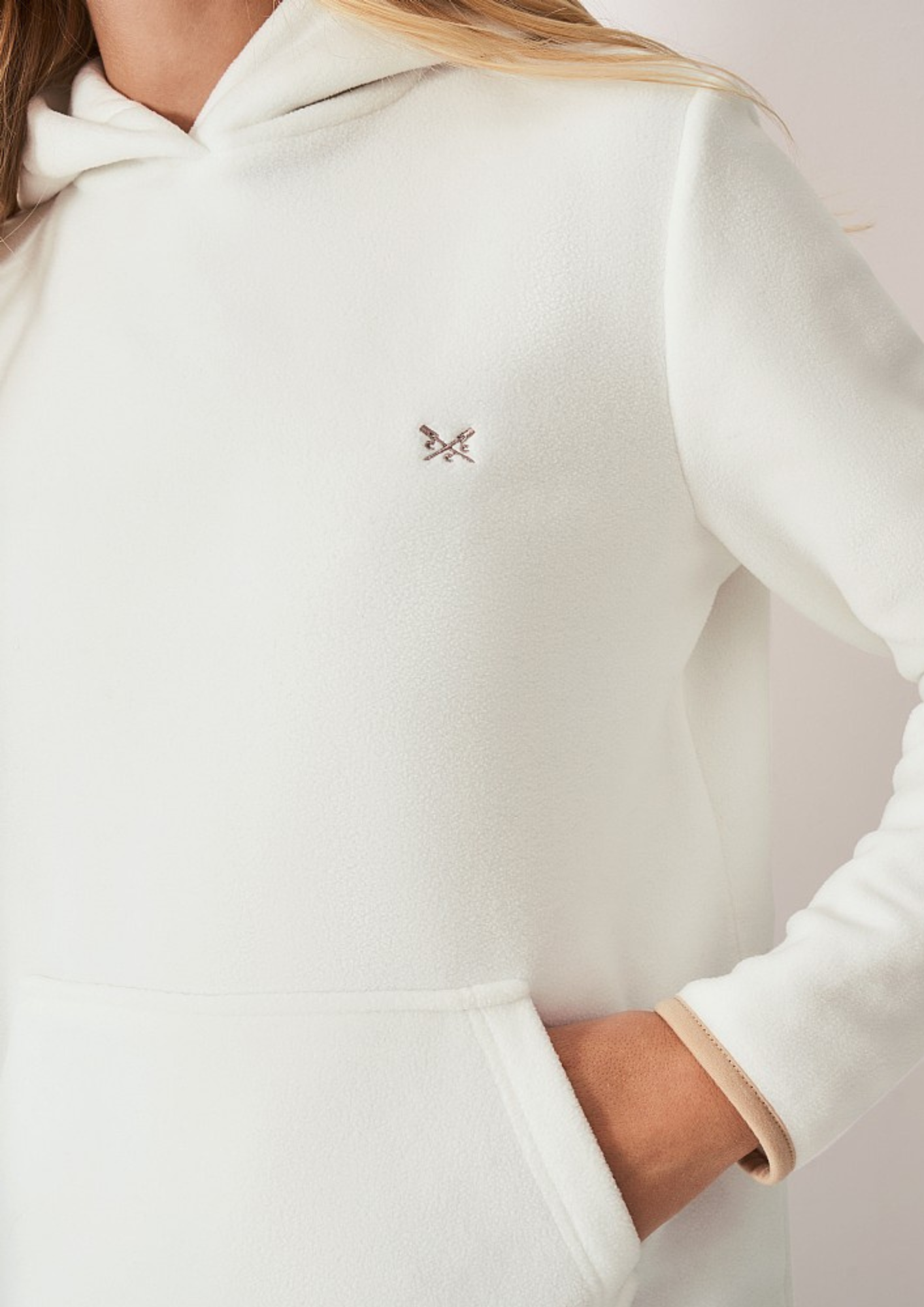 An image of the Crew Clothing Micro Fleece Hoodie