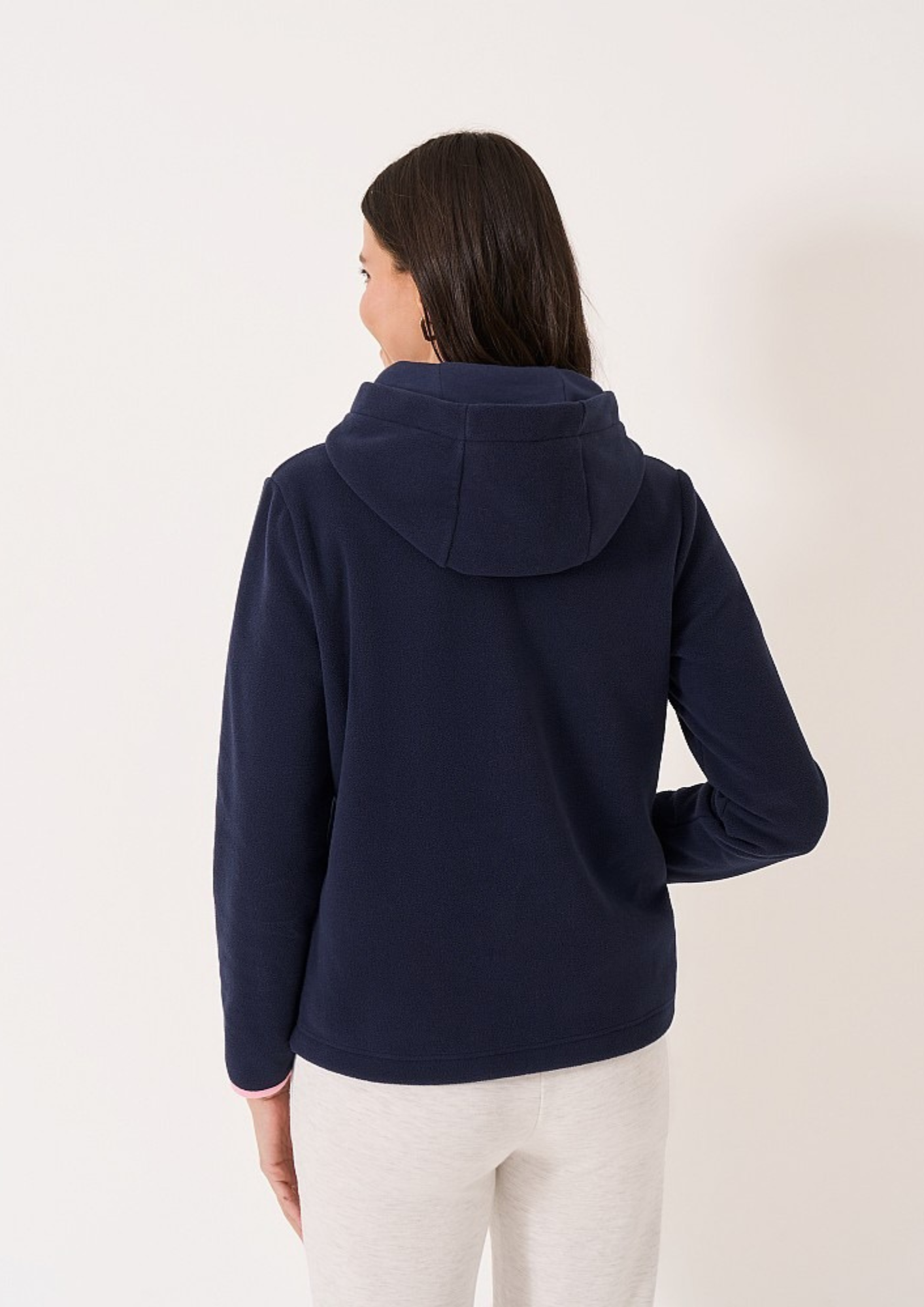 An image of the Crew Clothing Micro Fleece Hoodie