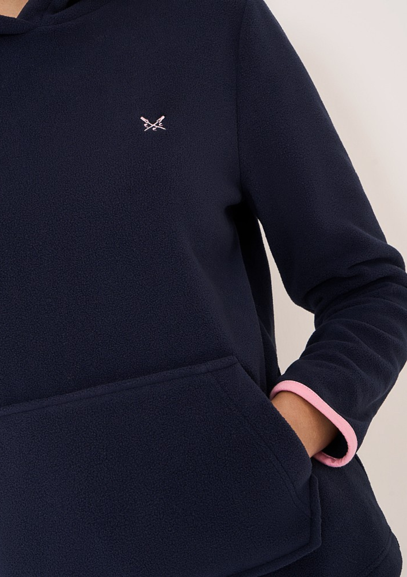 An image of the Crew Clothing Micro Fleece Hoodie