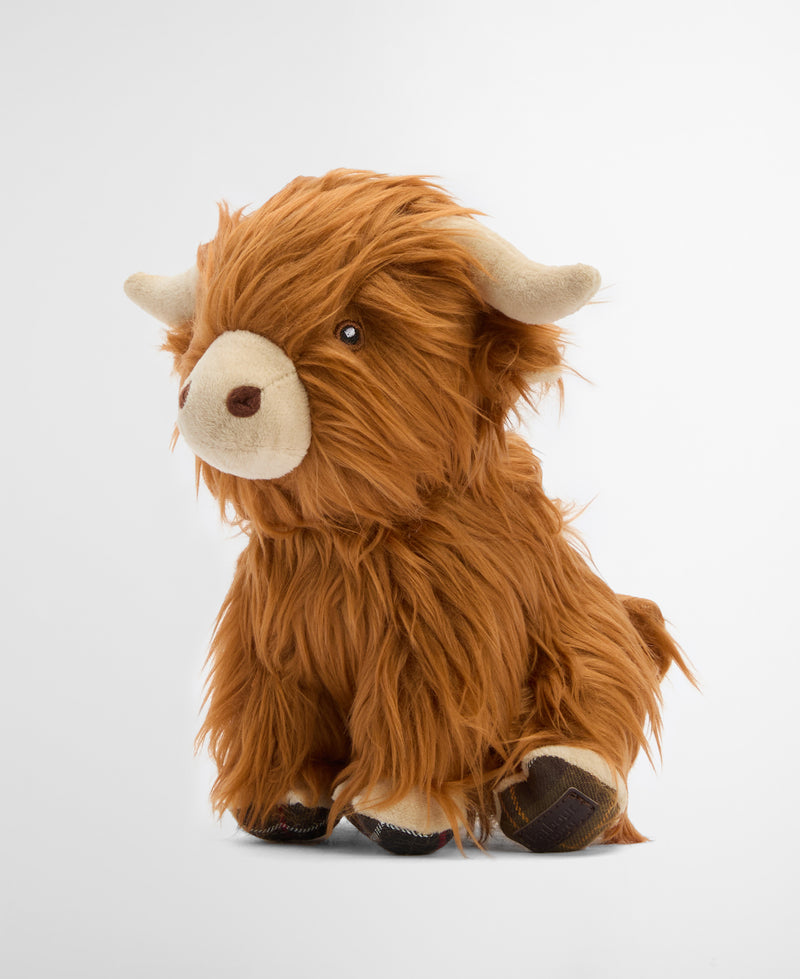 An image of the Barbour Dog Highland Cow Toy