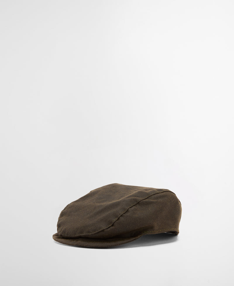 An image of the Barbour Dog Wax Flat Cap