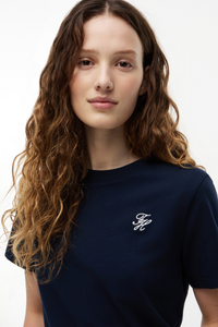 Logo Embroidery Crew Neck Tee