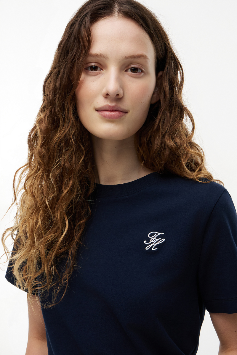 Logo Embroidery Crew Neck Tee