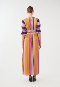 An image of the Dea Kudibal Silk Multi Stripe Dress