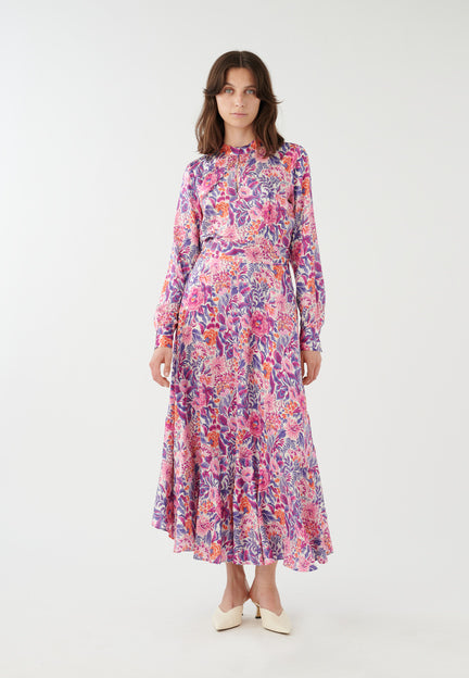 Floral Print Silk Dress