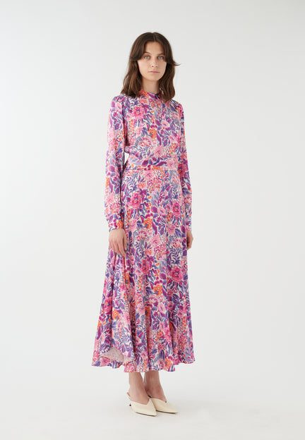 Floral Print Silk Dress