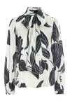 An image of the Dea Kudibal Silk Printed Tie Neck Blouse