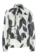 An image of the Dea Kudibal Silk Printed Tie Neck Blouse
