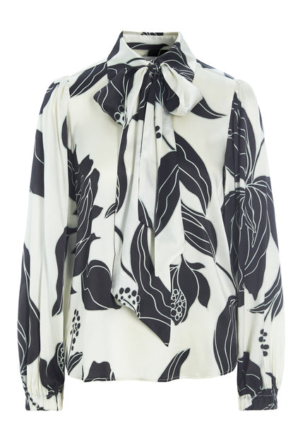 An image of the Dea Kudibal Silk Printed Tie Neck Blouse
