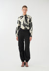 An image of the Dea Kudibal Silk Printed Tie Neck Blouse