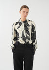 An image of the Dea Kudibal Silk Printed Tie Neck Blouse