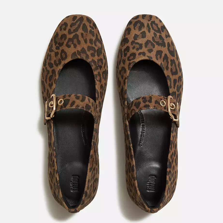 Delicato Suede Leopard Mary Janes