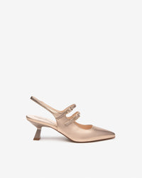 An image of the Nero Giardini Laminato Slingback Shoes